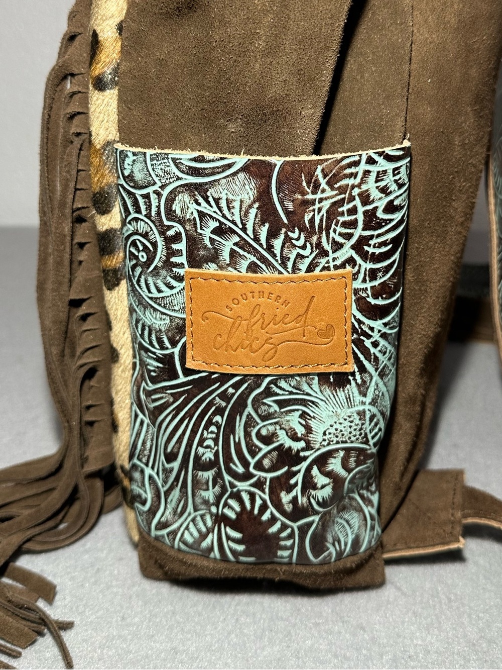 Southern Fried Chics Handcrafted Western-Style Leather Backpack View 5